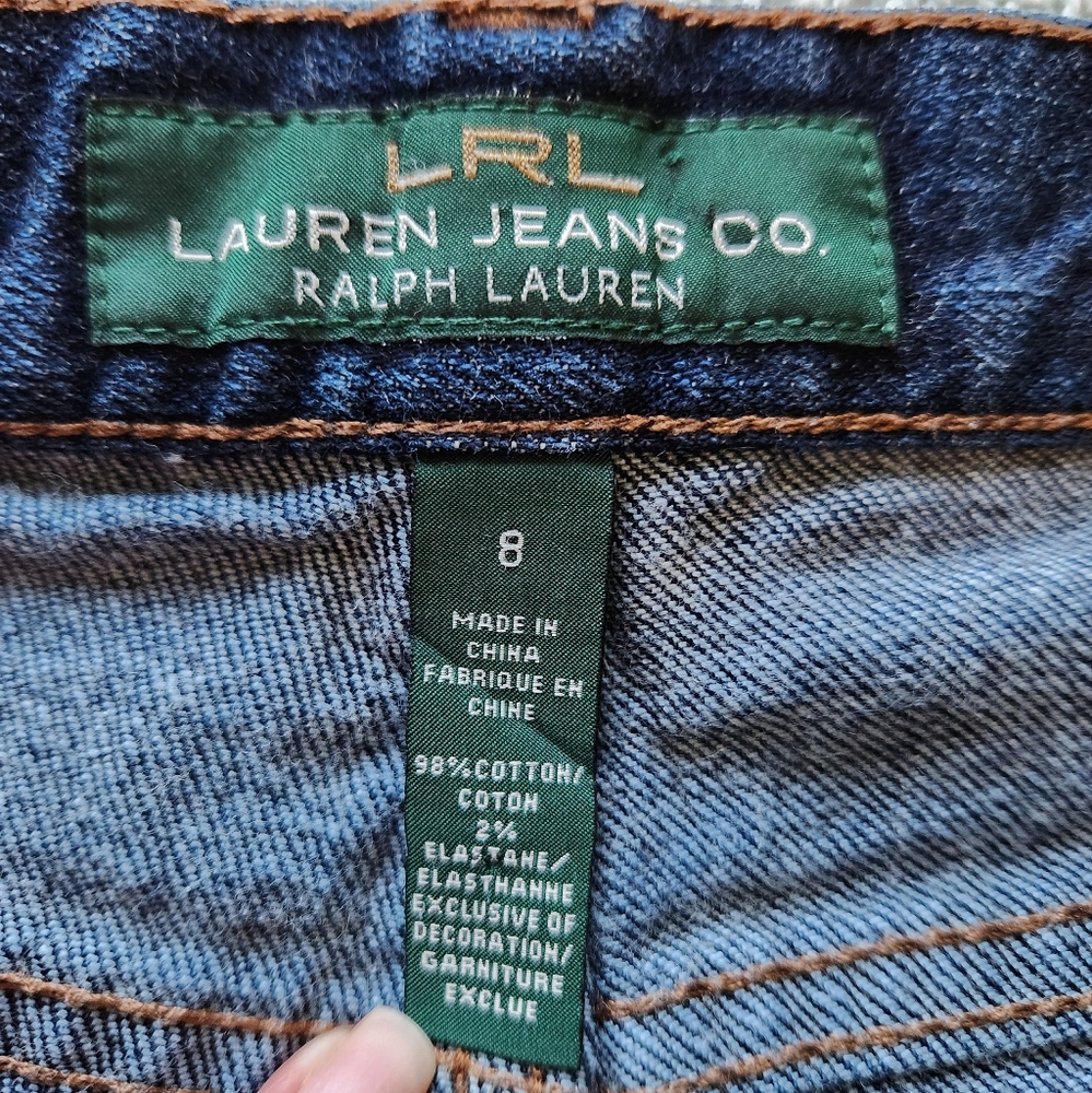 Women's Lauren Ralph Lauren Dark Wash Classic Straight Denim Jeans Size 8 - Picture 6 of 7